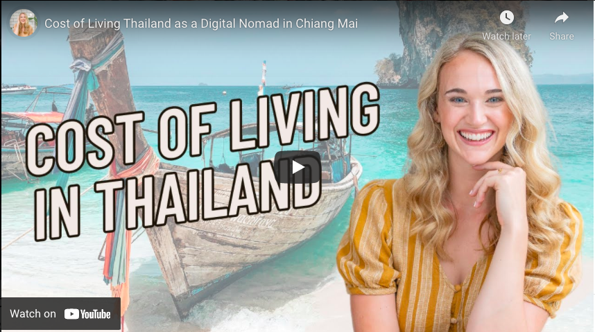 Cost of living for chiang mai digital nomads - video