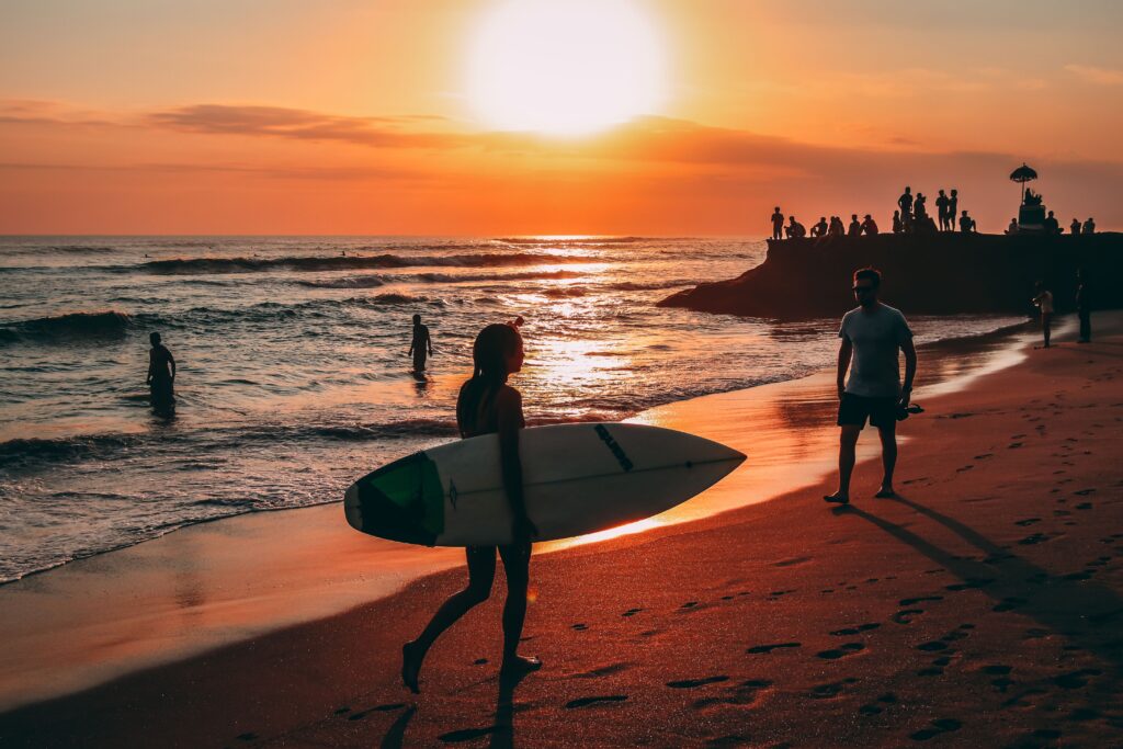 Enjoying the beach sunset is one of the best things to do as a Canggu digital nomad