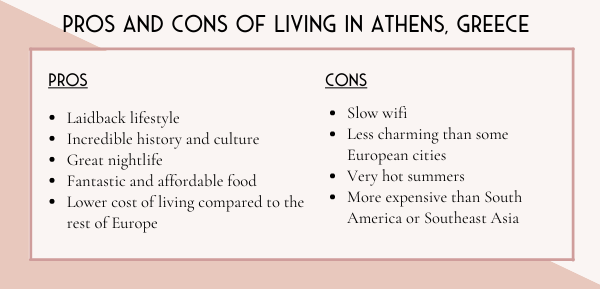 Pros and cons of being a digital nomad in Greece