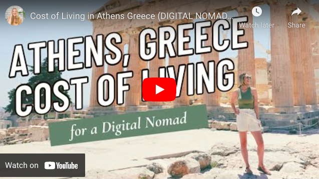 Cost of living for Athens digital nomads in Greece